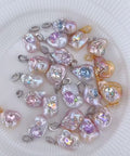 Colorful Baroque Pearl Crystal Pendant Necklace – Handmade Freshwater Pearl Jewelry