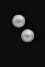 11mm White Freshwater Round Pearl Stud Earring
