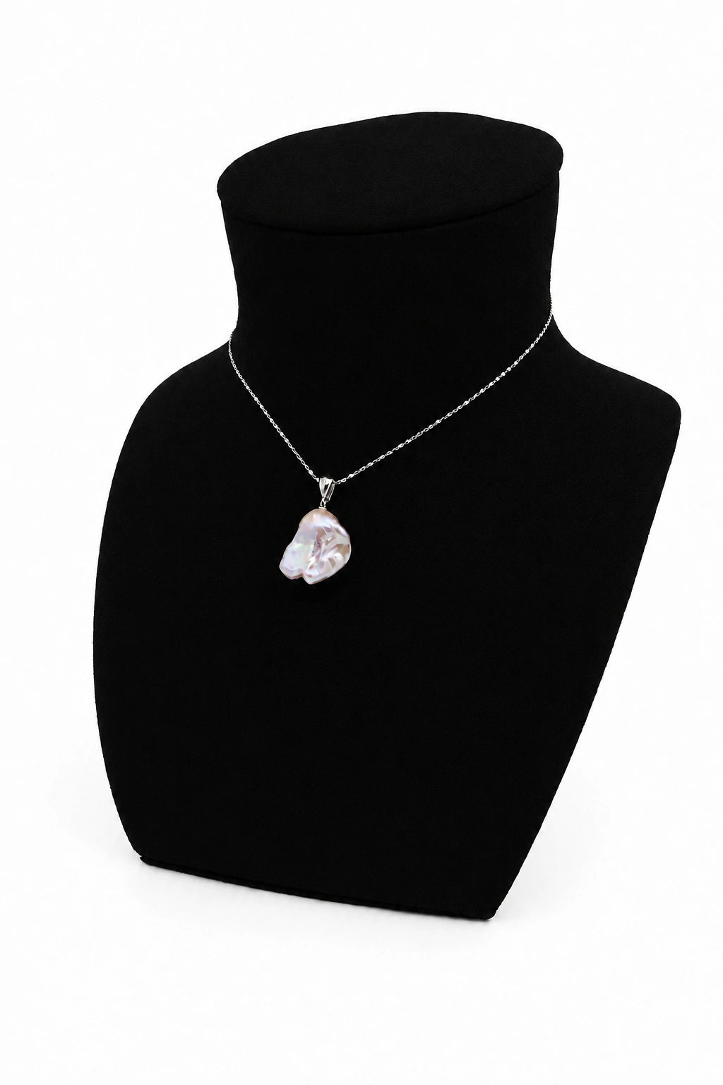 10.5-11mm Pink Freshwater Cultured Baroque Pearl Pendant Necklace - AAAA Quality