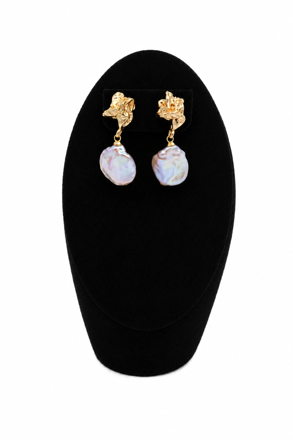 12-13mm Pink Freshwater Cultured Baroque Pearl Drop Earring