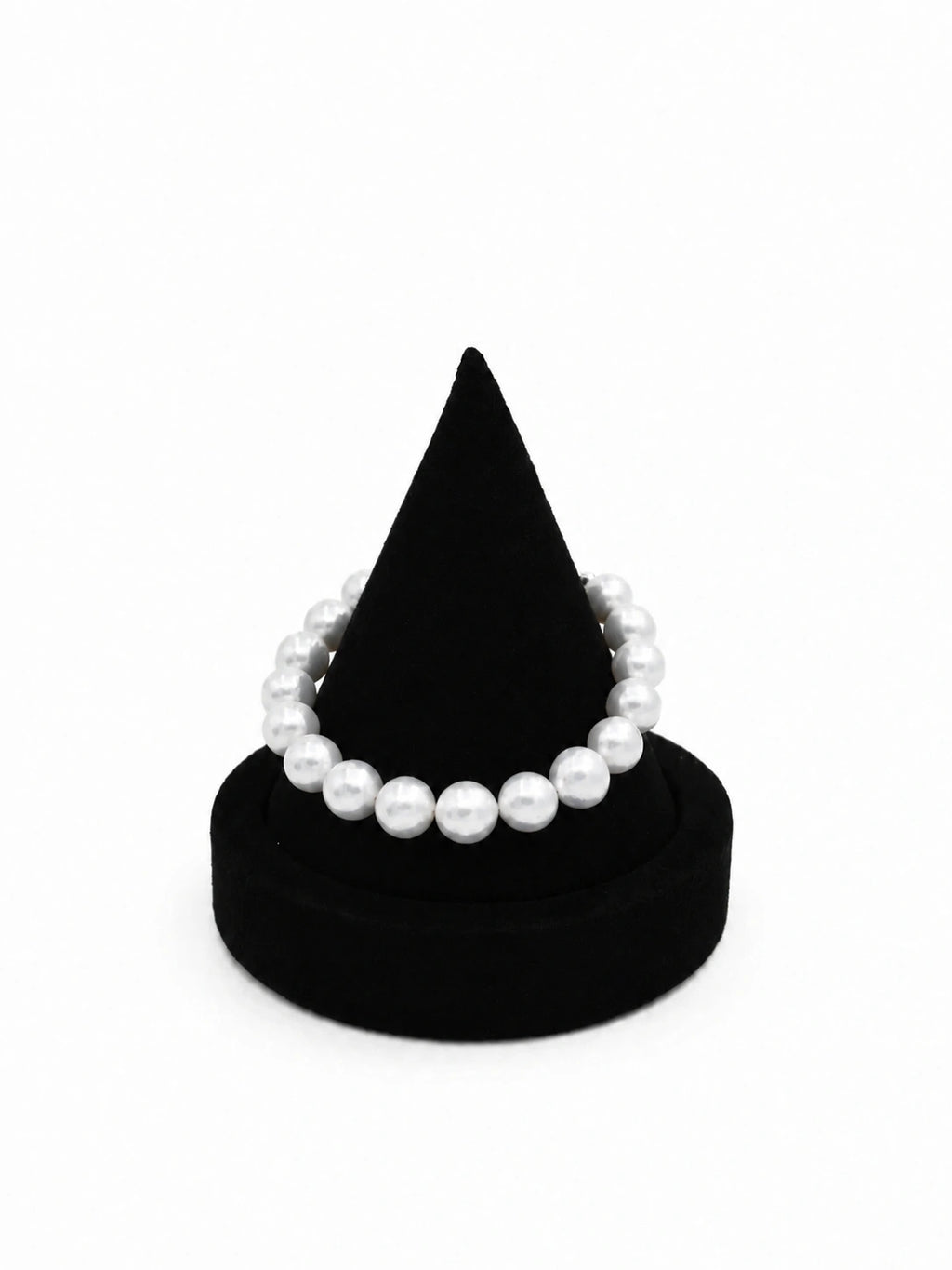 9-10mm White Freshwater Round Pearl Bracelet - AAA Quality