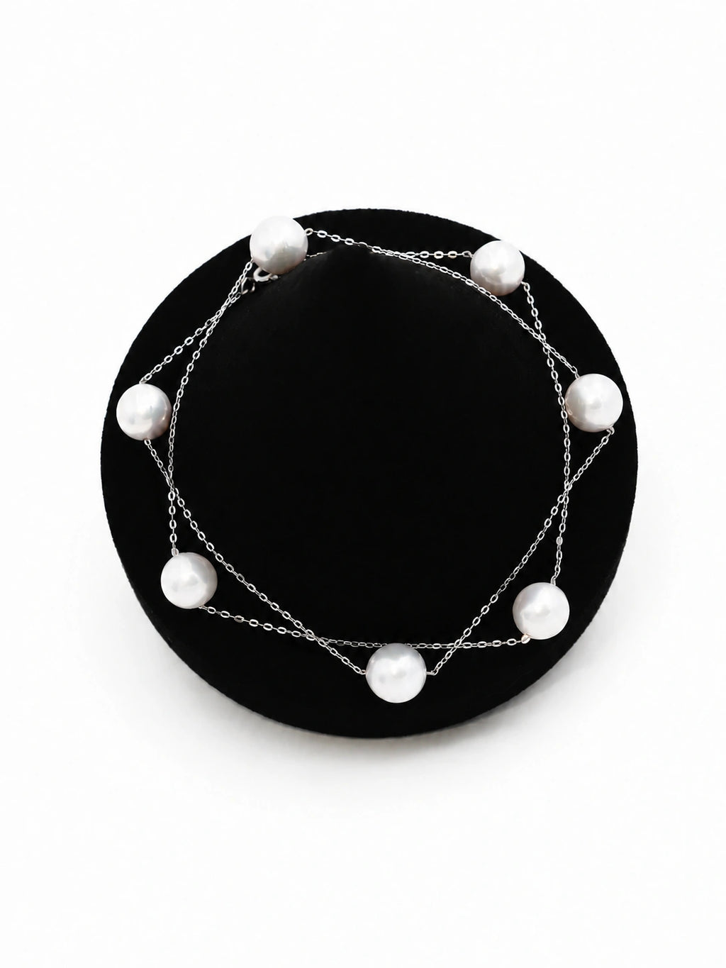 9-10mm White Freshwater Round Pearl Necklace/Bracelet - AAAA Quality