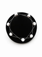 9-10mm White Freshwater Round Pearl Necklace/Bracelet - AAAA Quality