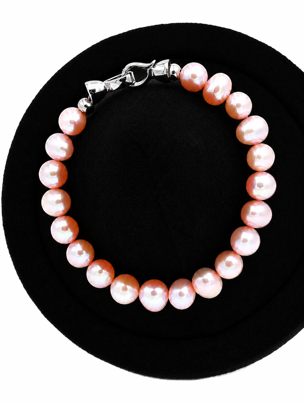 7-7.5mm Pink Freshwater Cultured Baroque Pearl Bracelet - AAAA Quality