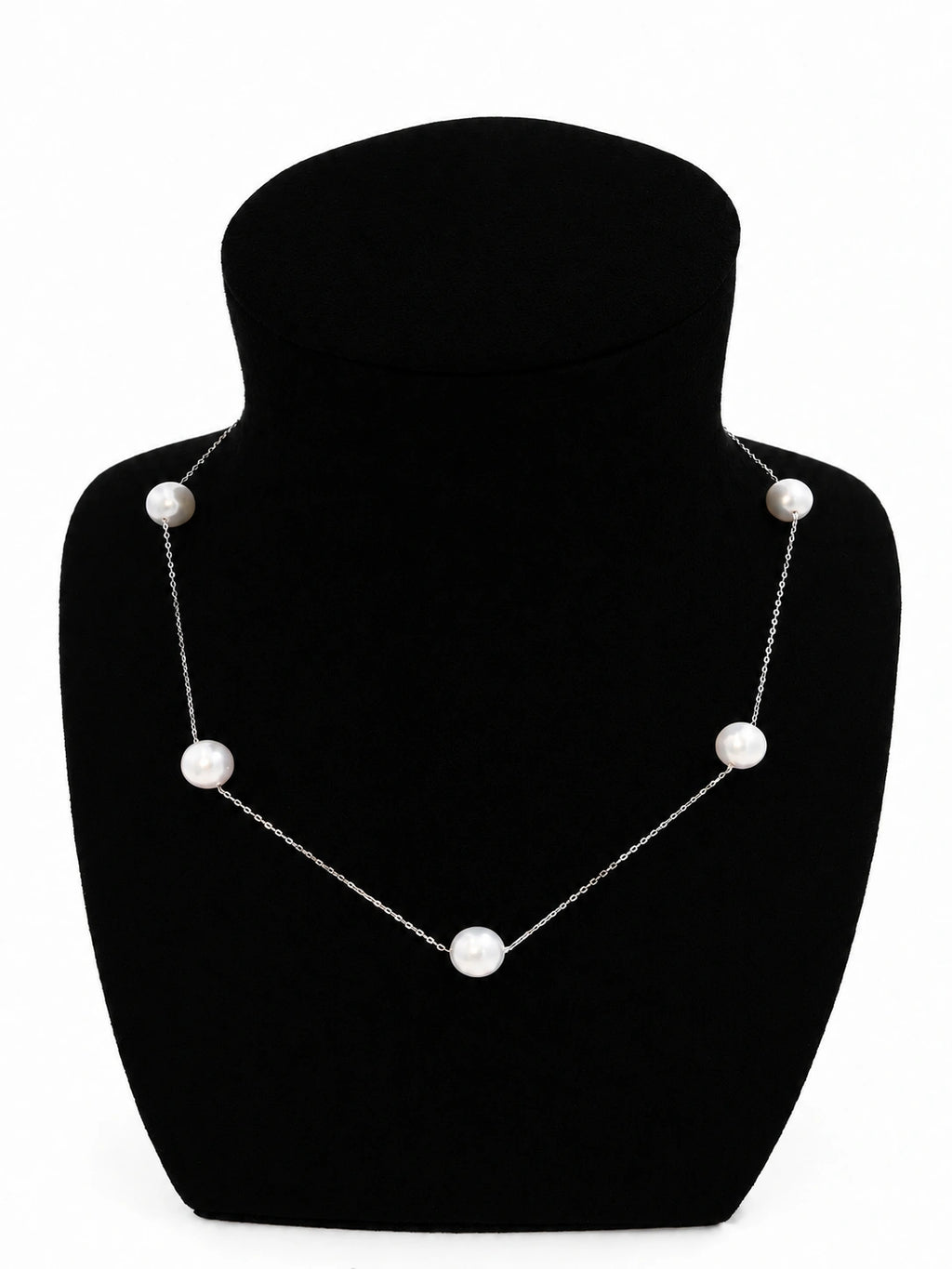 9-10mm White Freshwater Round Pearl Necklace/Bracelet - AAAA Quality