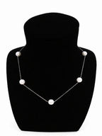 9-10mm White Freshwater Round Pearl Necklace/Bracelet - AAAA Quality