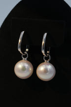 10-11mm White Freshwater Round Pearl Earring